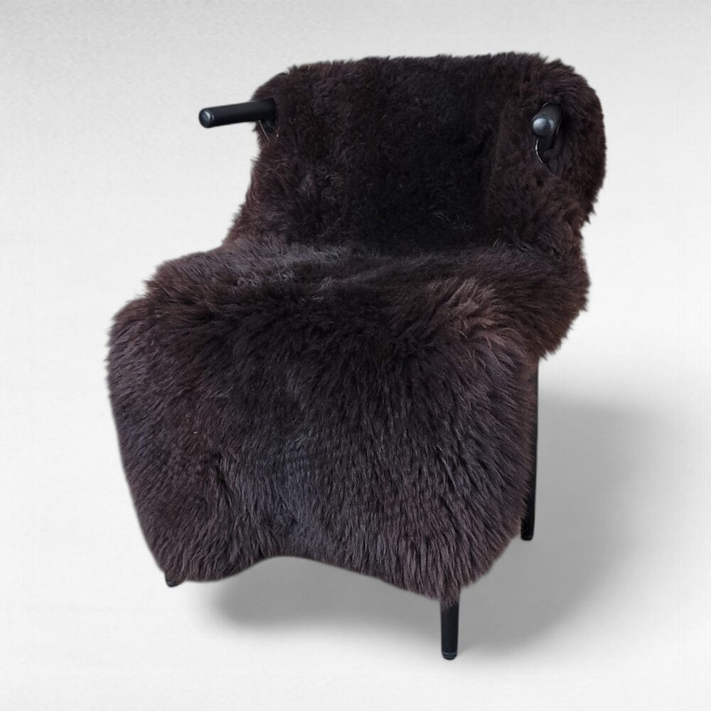 Dark Brown Holland Sheepskin HIde 50" x 30"